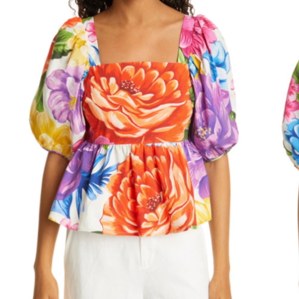 Farm Rio Rainbow Chita Blouse - size S - NWOT